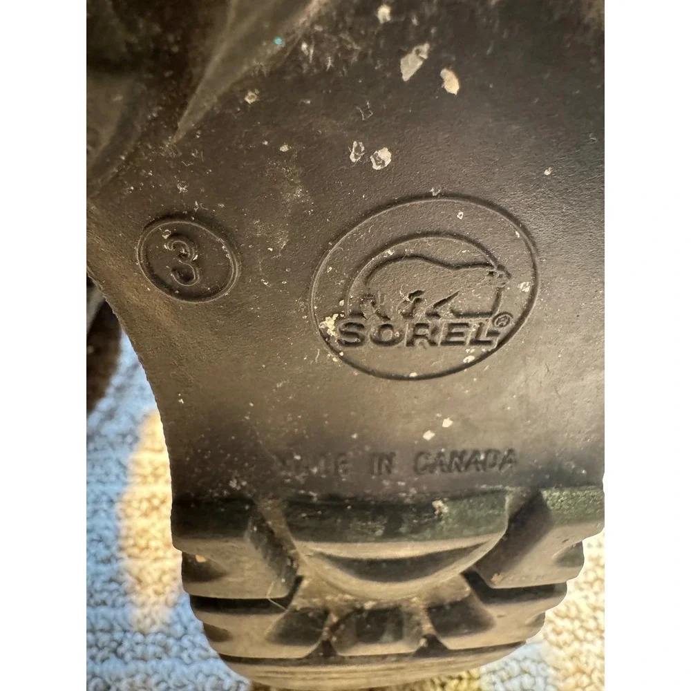 Sorel Youth Size 3 Winter Snow Boots‎ Waterproof Rubber Felt Lined Insulated